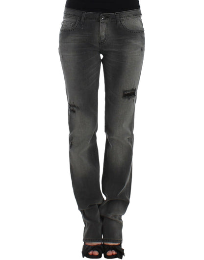 Grey Straight Leg Jeans