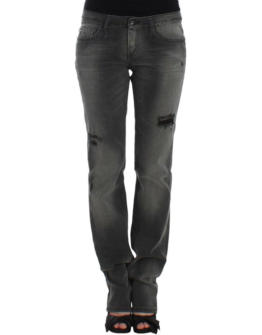 Grey Straight Leg Jeans