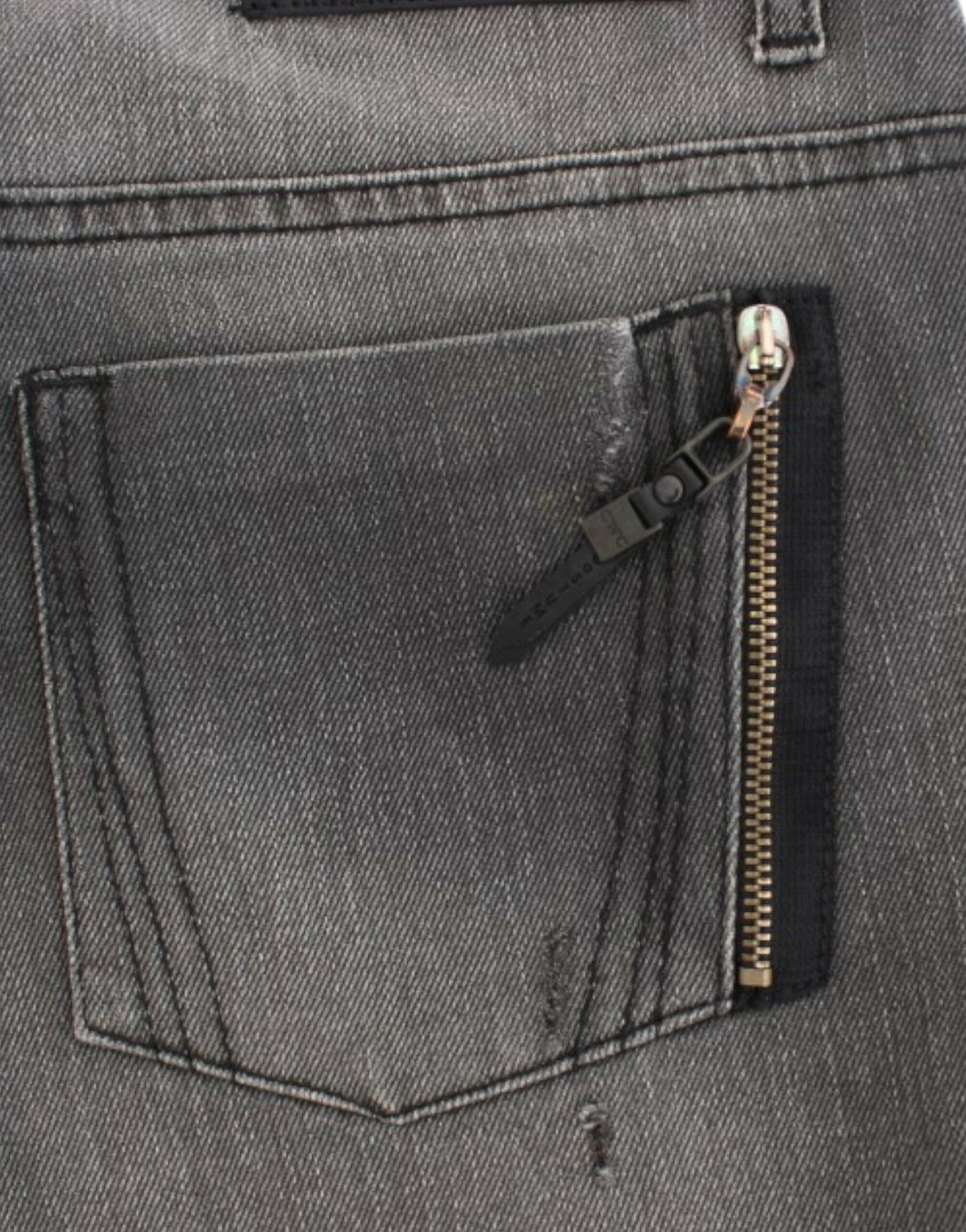 Grey Straight Leg Jeans