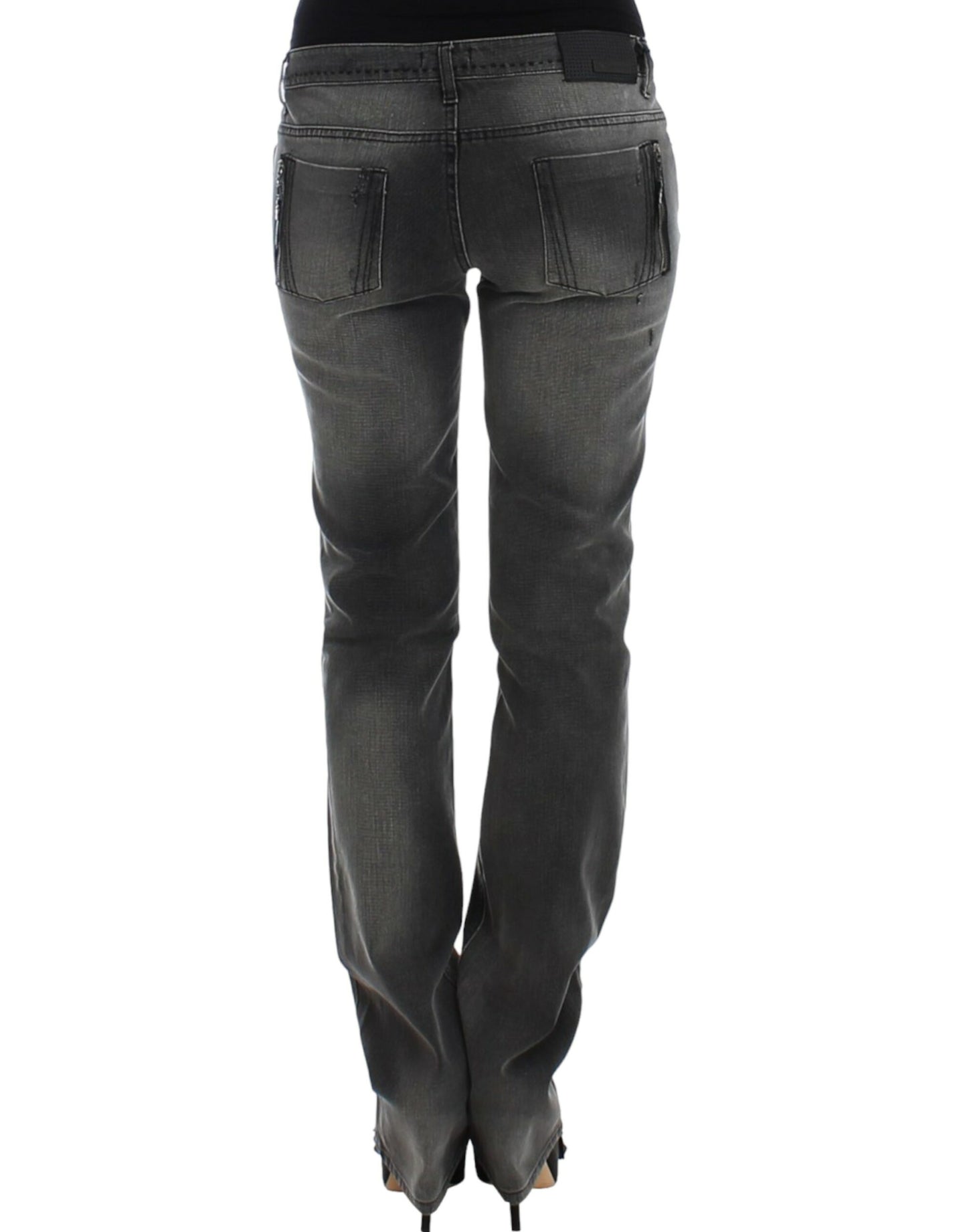 Grey Straight Leg Jeans