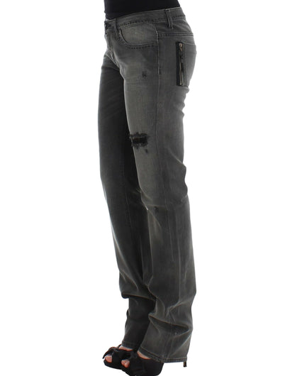 Grey Straight Leg Jeans