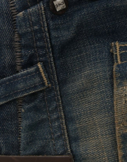 Blue straight leg jeans