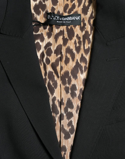Dolce & Gabbana Black Wool Single Breasted Blazer Coat Jacket