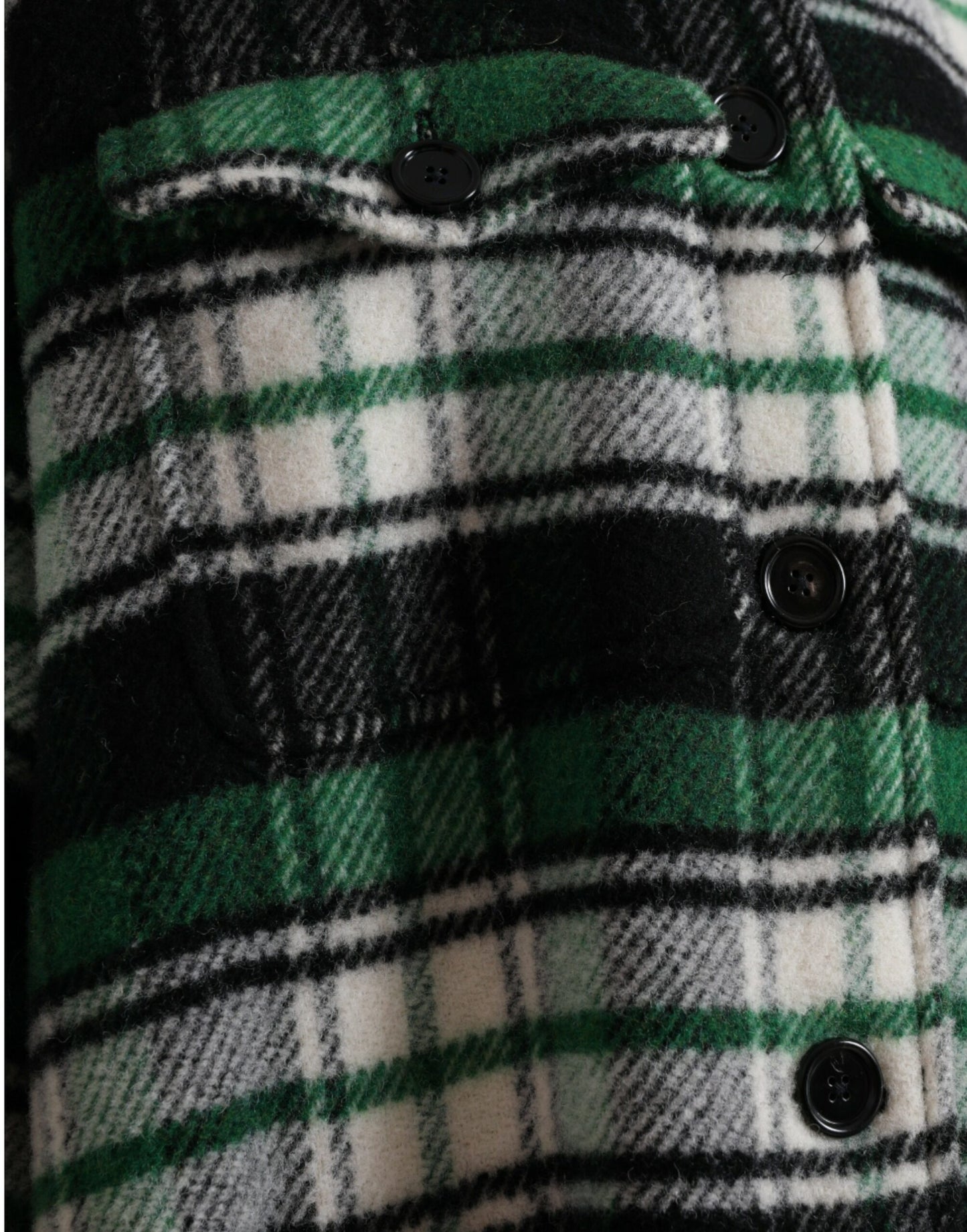 Dolce & Gabbana Women's Elegant Green Plaid Long Coat