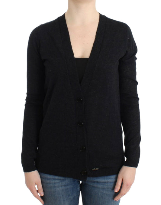 Costume National Women's Grey wool alpaca cardigan