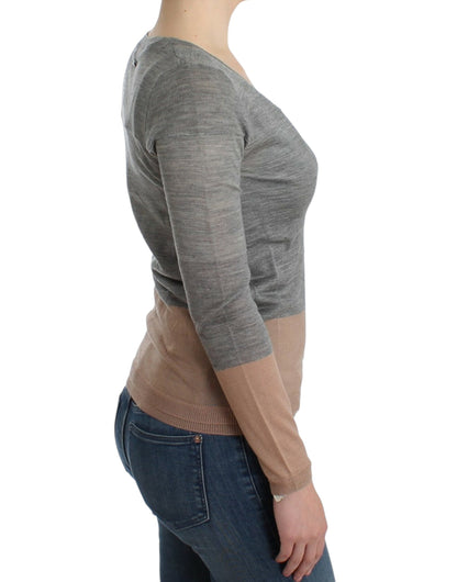 Costume National Women's Grey & Beige Lightweight Cardigan