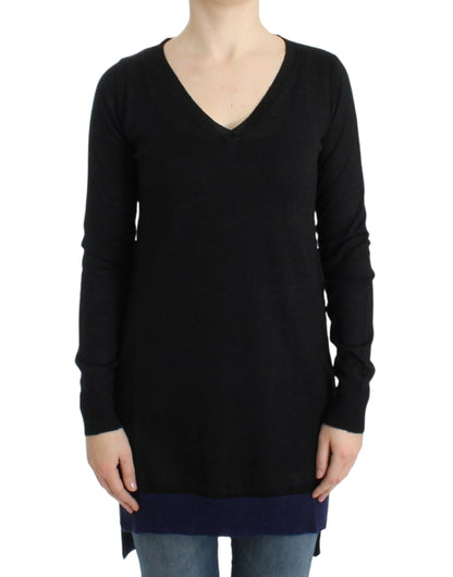 Costume National Women's Black V-neck lightweight sweater