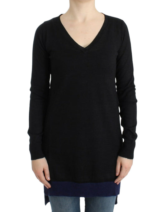 Costume National Women's Black V-neck lightweight sweater