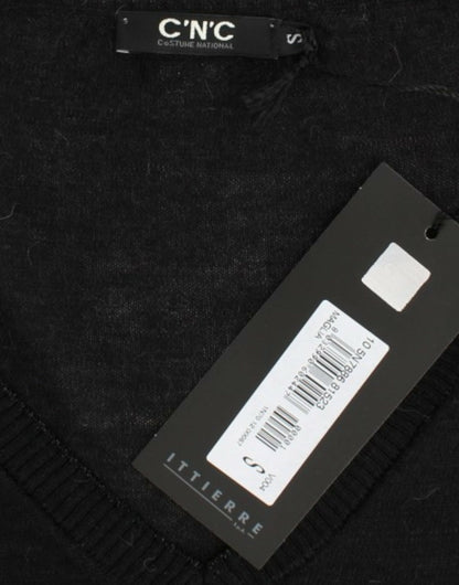 Costume National Women's Black V-neck lightweight sweater