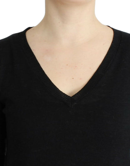 Costume National Women's Black V-neck lightweight sweater