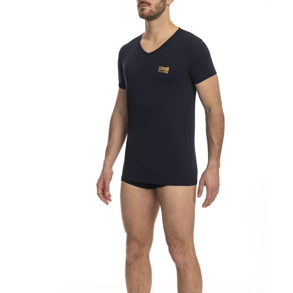 Cavalli Class Men's Blue Cotton T-Shirt