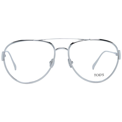 Eyeglasses Frames by Tod's for women in metal and silver showcases an refined full-frame frame design featuring a sophisticated silver coloured frame for an refined and refined aesthetic.