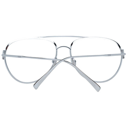 Eyeglasses Frames by Tod's for women in metal silver showcases a reflective silhouette, artfully incorporating a sophisticated silver coloured frame with a distinct full-frame frame design.