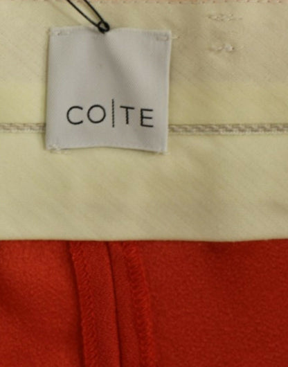 Orange boyfriend stretch pants