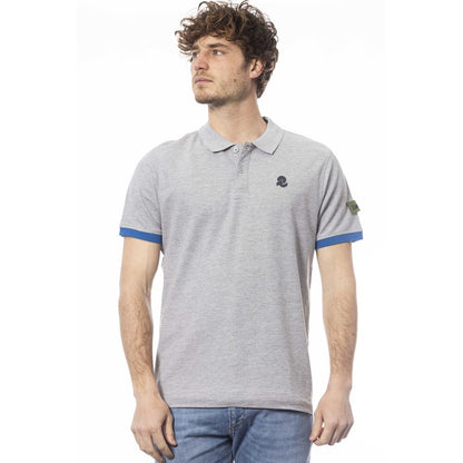 Gray Cotton Polo Shirt