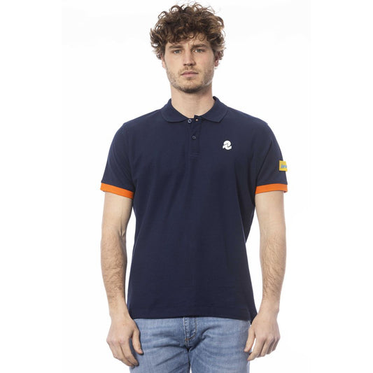 Blue Cotton Polo Shirt
