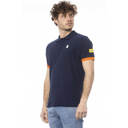 Blue Cotton Polo Shirt
