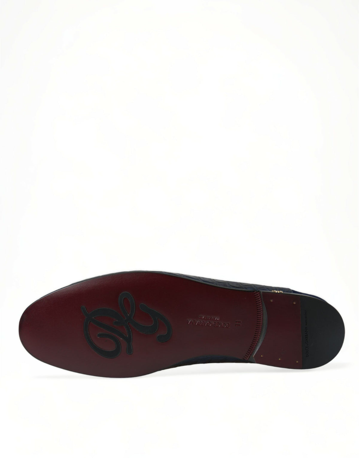 Dolce & Gabbana Men's Crocodile & Goatskin Leather Loafer Slip-On Shoes - Blue Patterned