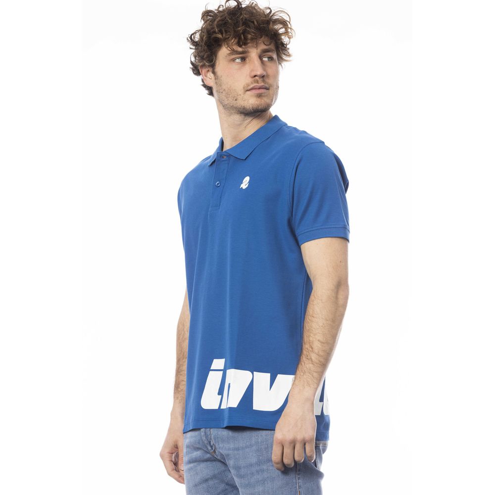 Blue Cotton Polo Shirt