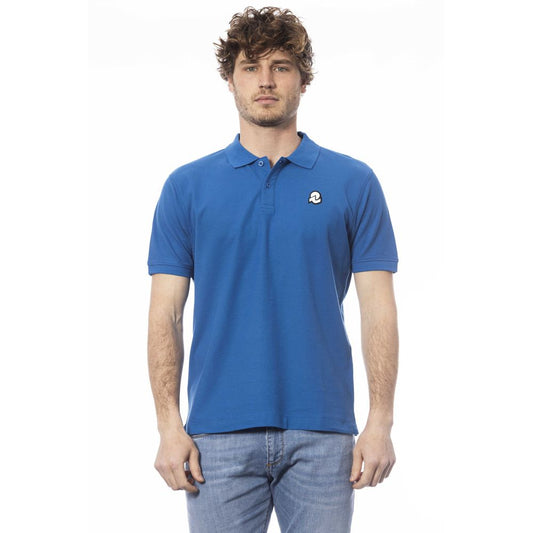 Blue Cotton Polo Shirt