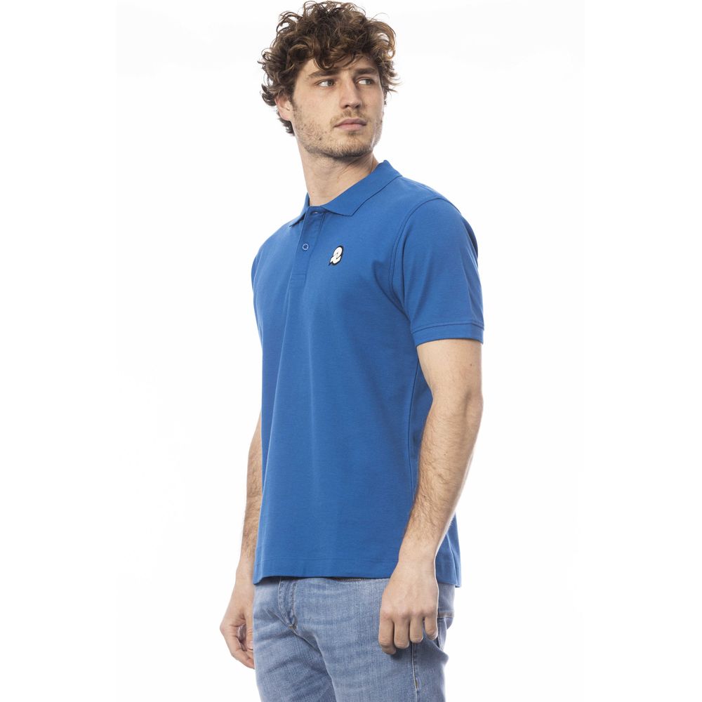 Blue Cotton Polo Shirt