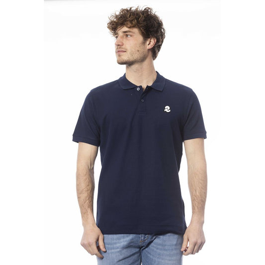 Blue Cotton Polo Shirt