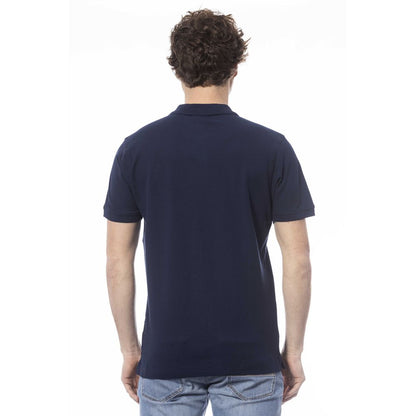 Blue Cotton Polo Shirt