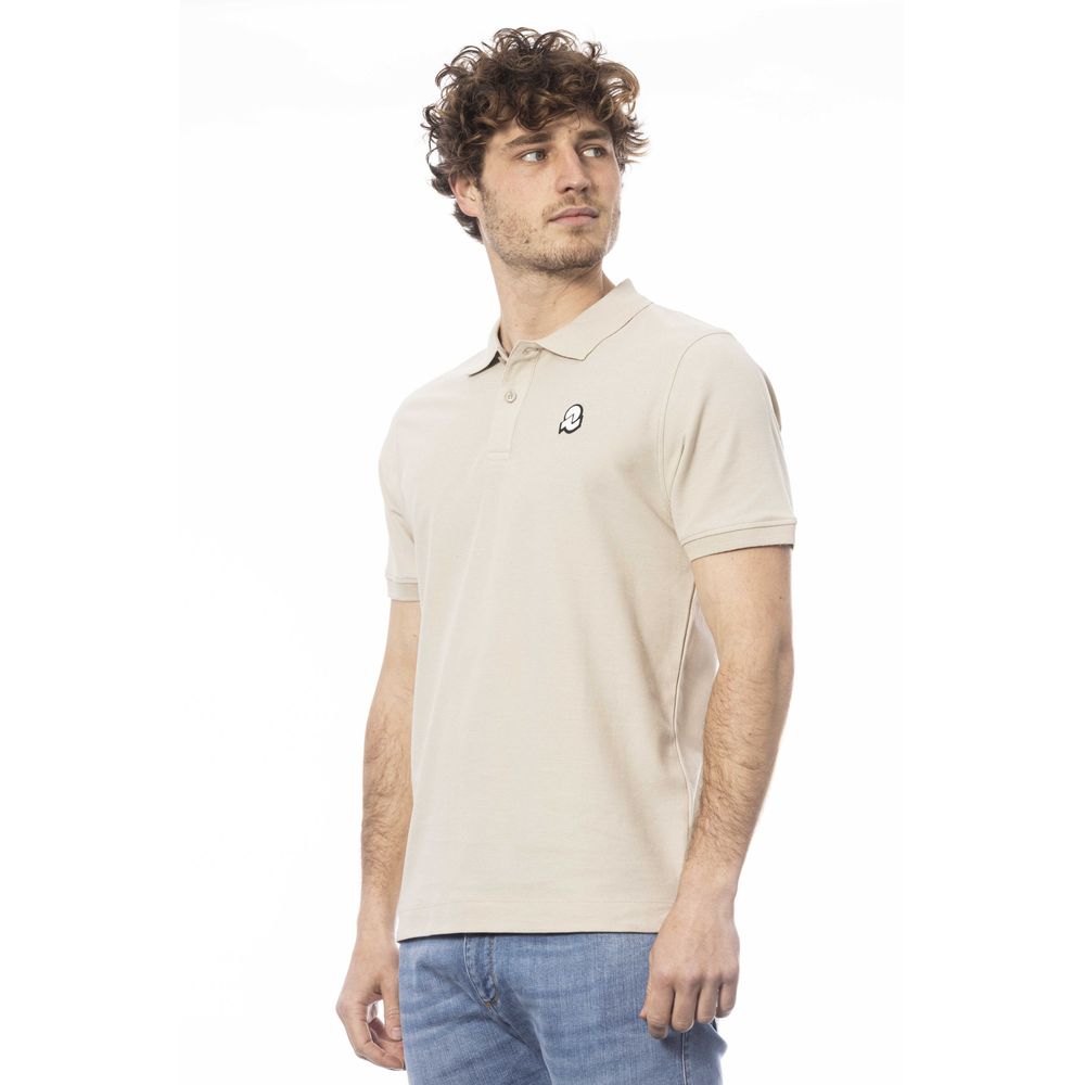 Beige Cotton Polo Shirt