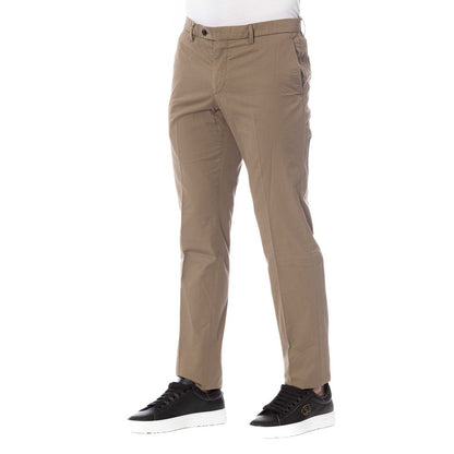 Trussardi Men's Brown Cotton Trousers
