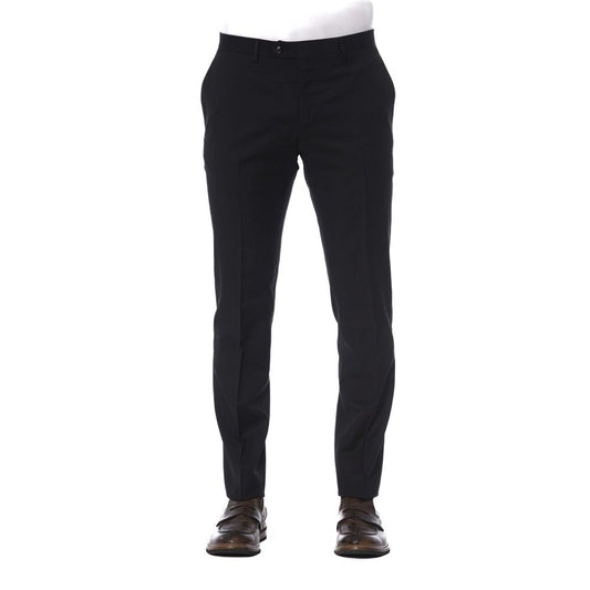 Trussardi Men's Black Virgin Wool Trousers