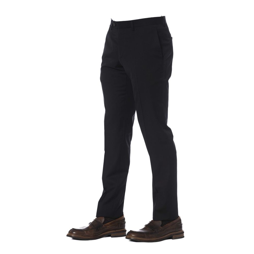 Trussardi Men's Black Virgin Wool Trousers