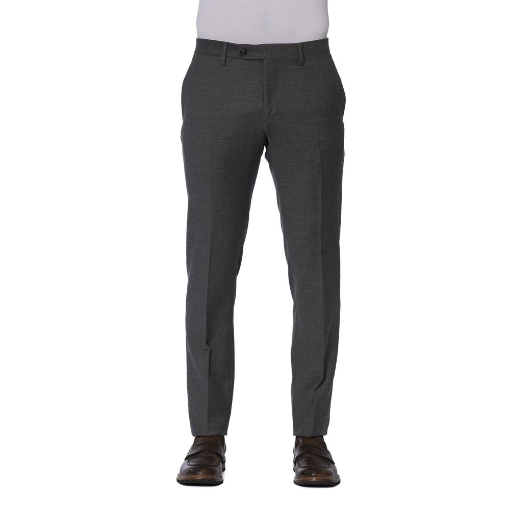 Trussardi Men's Gray Polyester Trousers