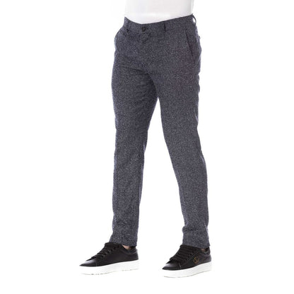 Trussardi Men's Black Cotton Trousers
