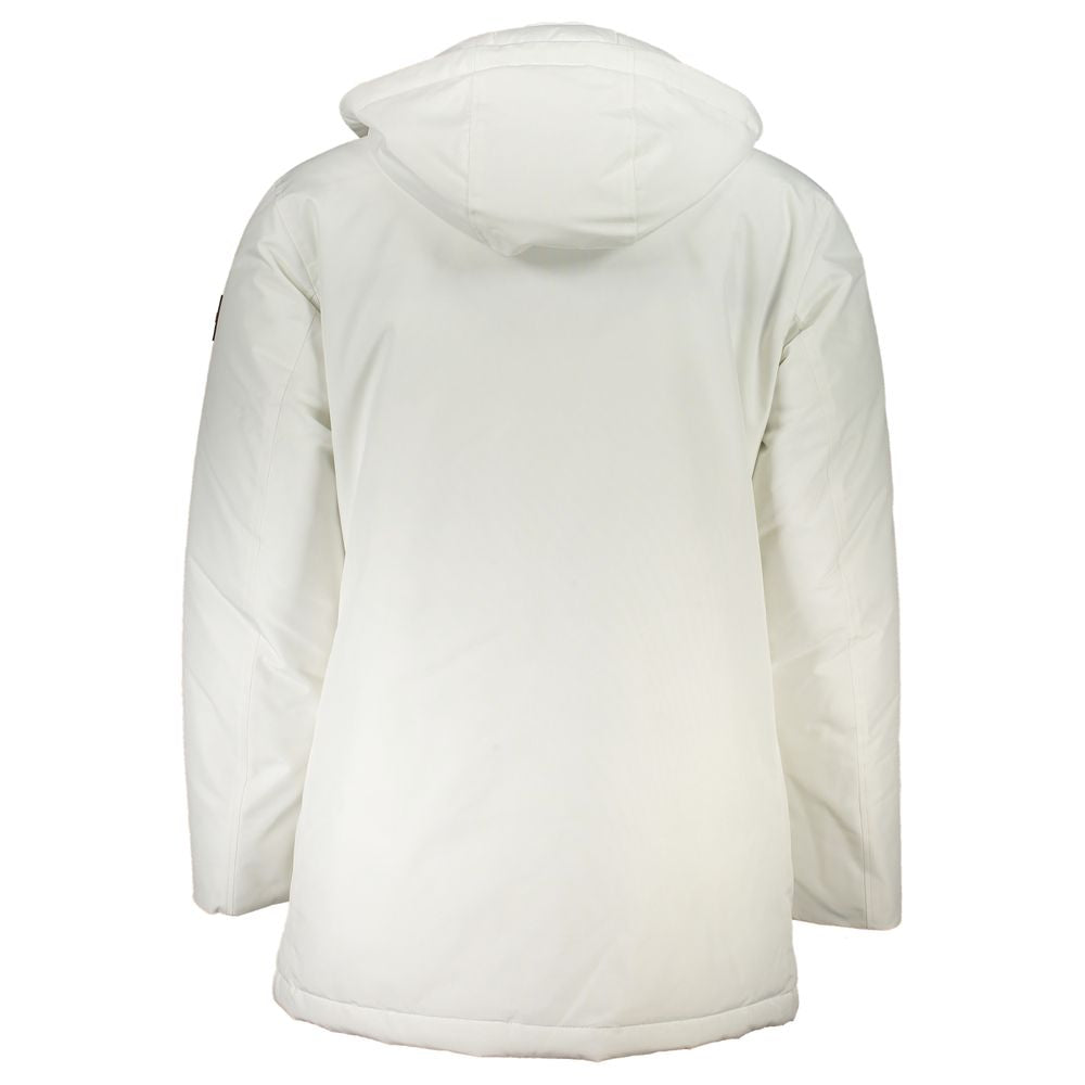 Hugo Boss Men's White Polyamide OSIASS Jacket with Hood