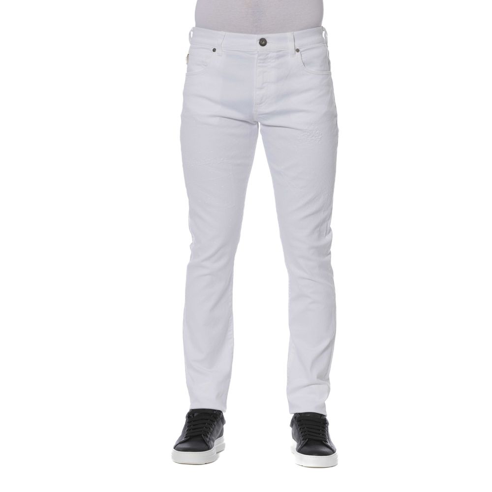 Trussardi Jeans Men's White Cotton Jeans