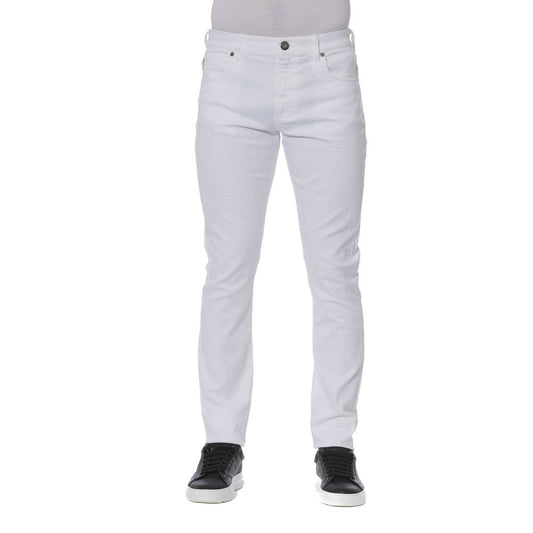 Trussardi Jeans Men's White Cotton Jeans