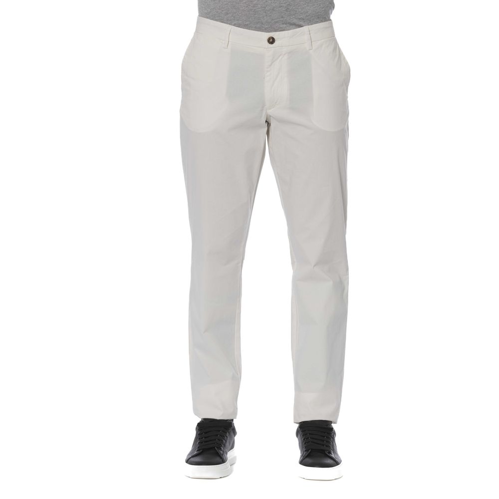 Trussardi Jeans White Cotton Men Pants