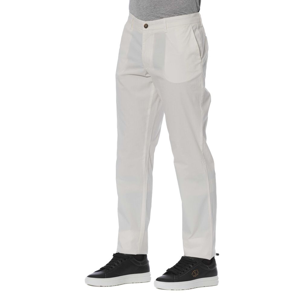 Trussardi Jeans White Cotton Men Pants