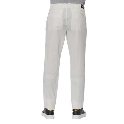 Trussardi Jeans White Cotton Men Pants