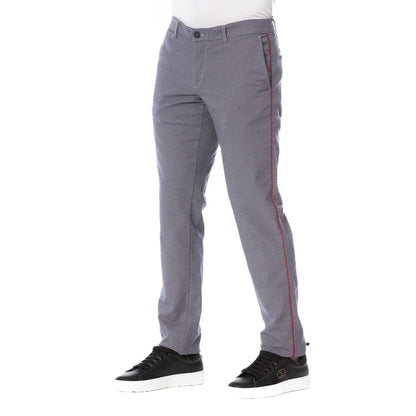 Trussardi Jeans Men's Blue Cotton Trousers