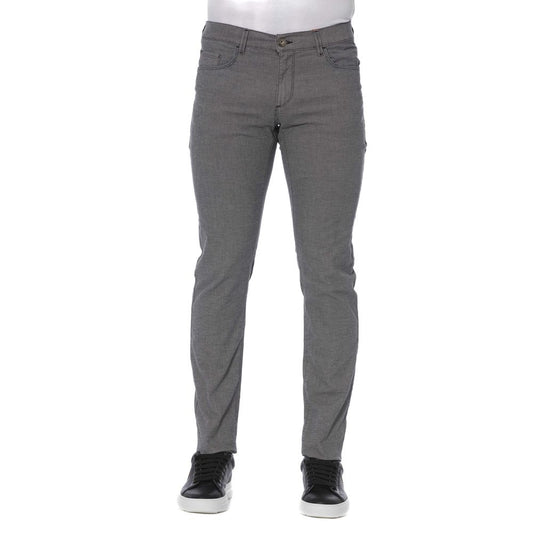 Trussardi Jeans Men's Gray Cotton Slim Fit Pants