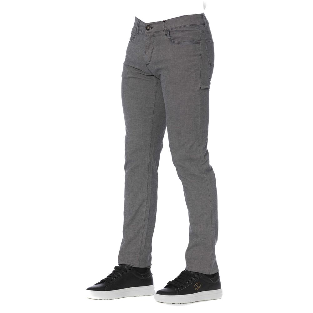 Trussardi Jeans Men's Gray Cotton Slim Fit Pants