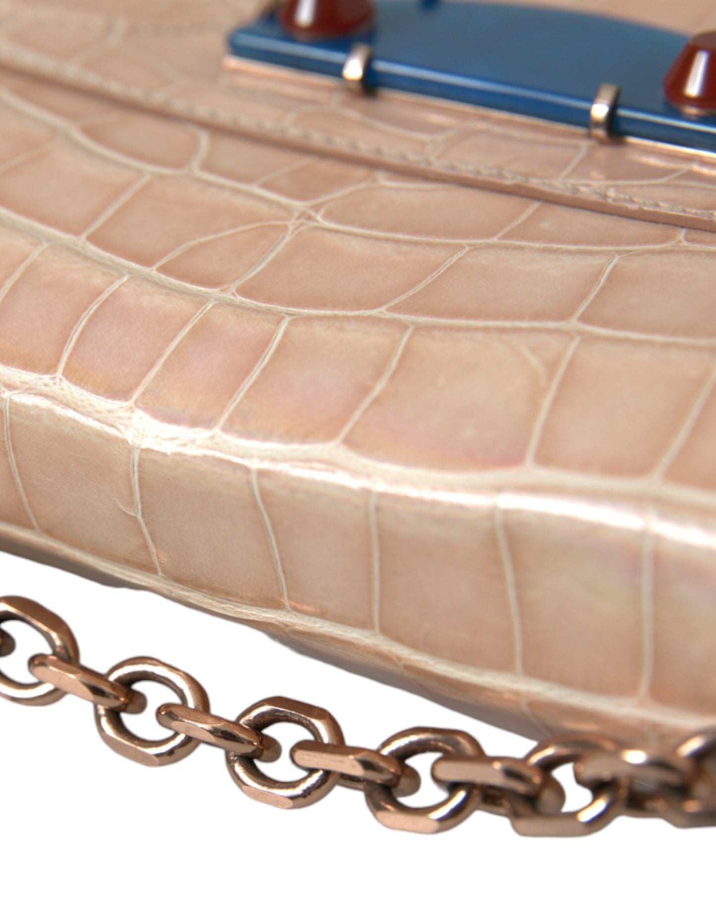 Balenciaga Mini Chain Beige Clutch for Evening Elegance