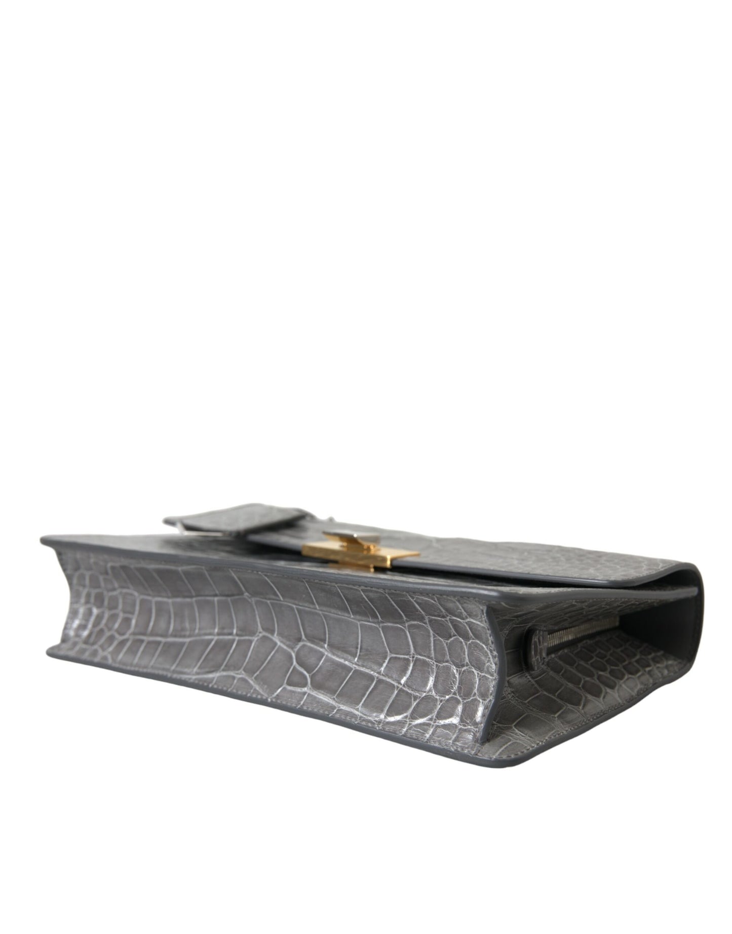 Balenciaga Grey Alligator Leather Medium Shoulder Bag