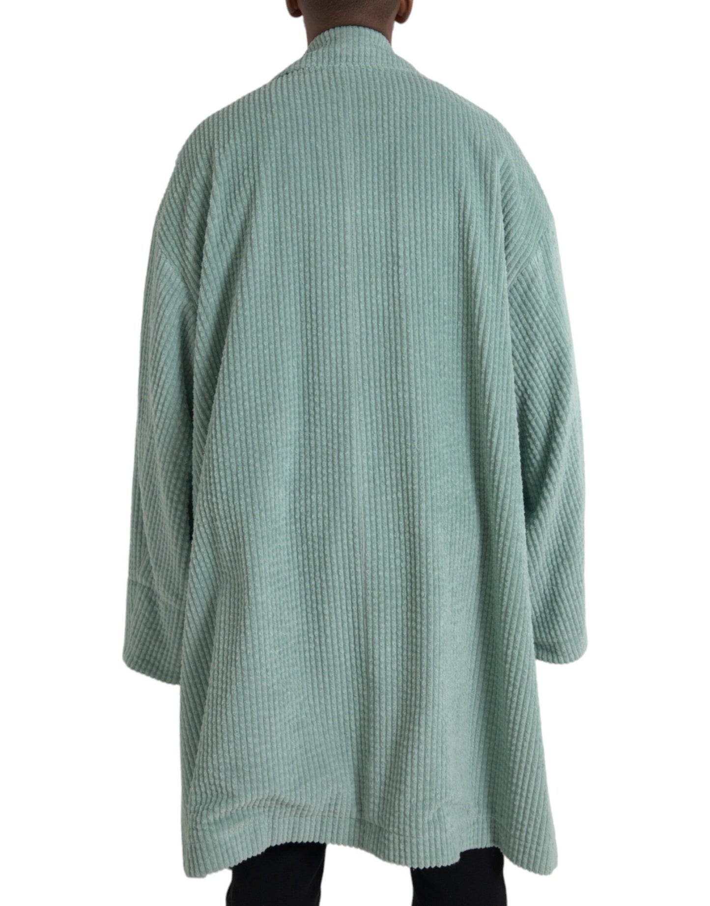 Dolce & Gabbana Men's Blue Double Breasted Corduroy Cotton Jacket