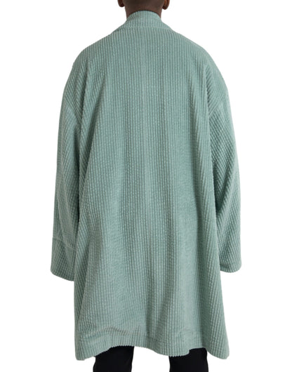 Dolce & Gabbana Men's Blue Double Breasted Corduroy Cotton Jacket