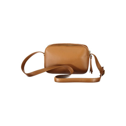 Brown Leather Shoulder Handbag