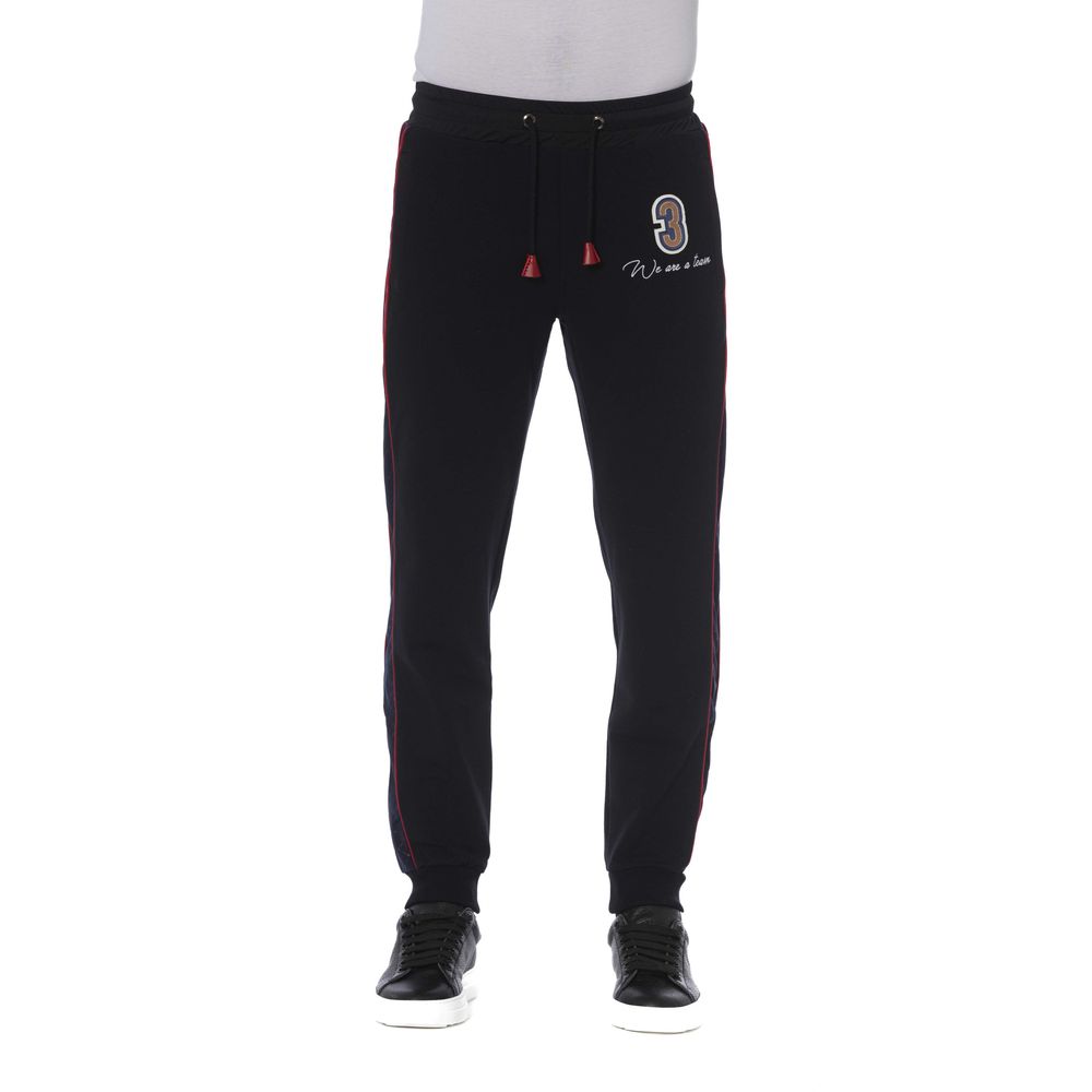 Trussardi Black Cotton Jogger Sports Pants