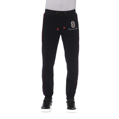 Trussardi Black Cotton Jogger Sports Pants