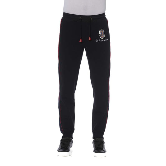 Trussardi Black Cotton Jogger Sports Pants